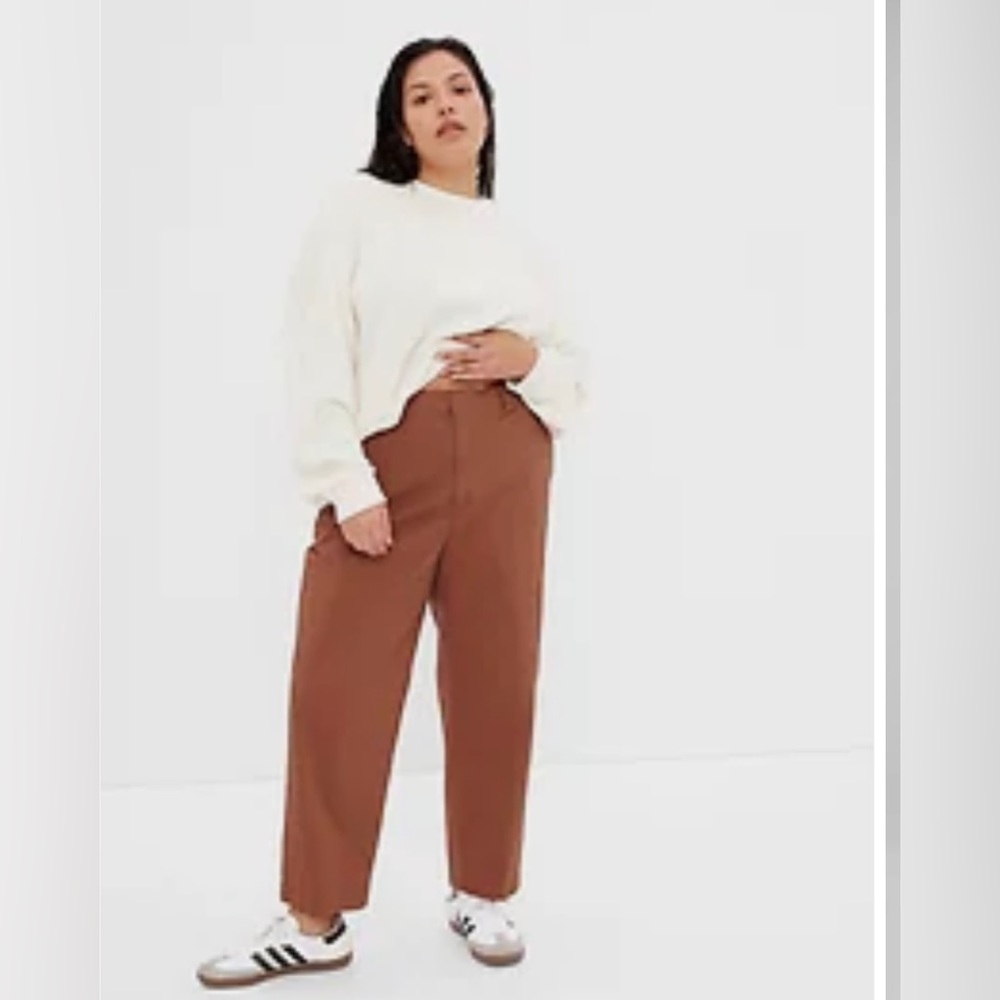 Straight Up Khakis with Washwell size 10, brown, mid rise